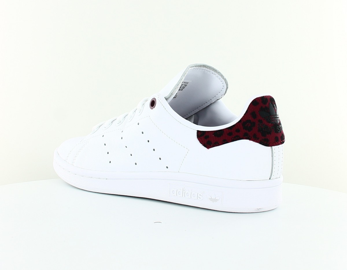 Adidas Stan smith print blanc bordeaux print