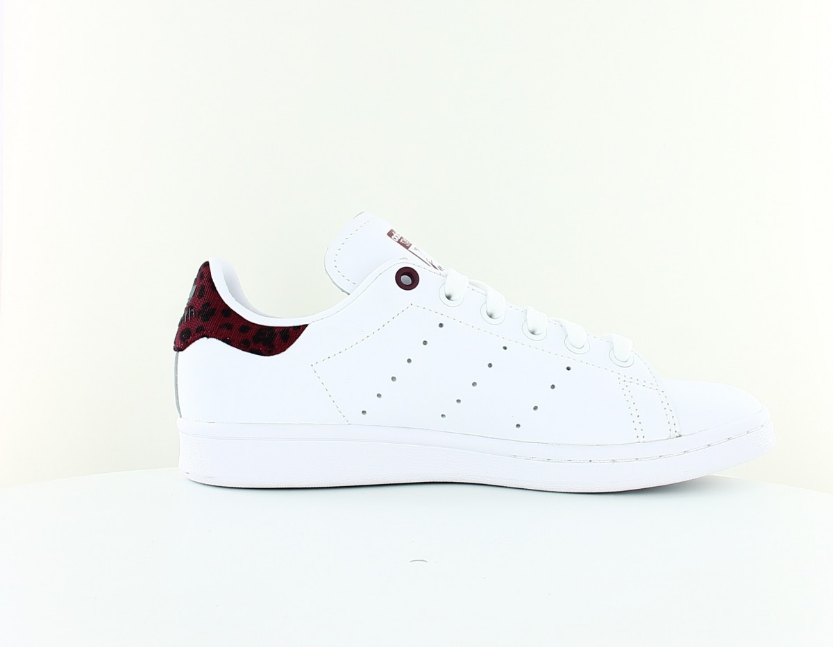 Adidas Stan smith print blanc bordeaux print