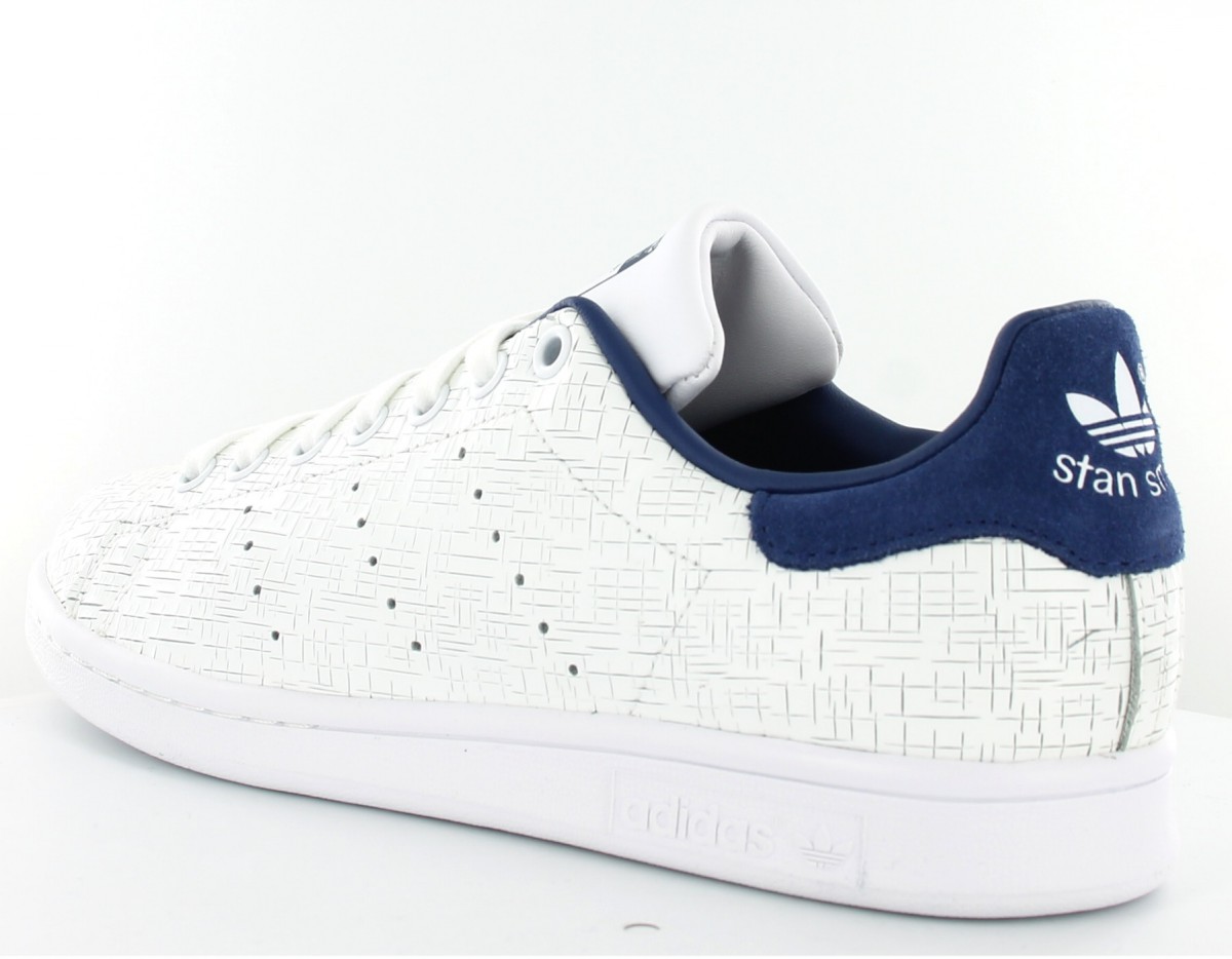Adidas Stan Smith Strié Blanc-Bleu
