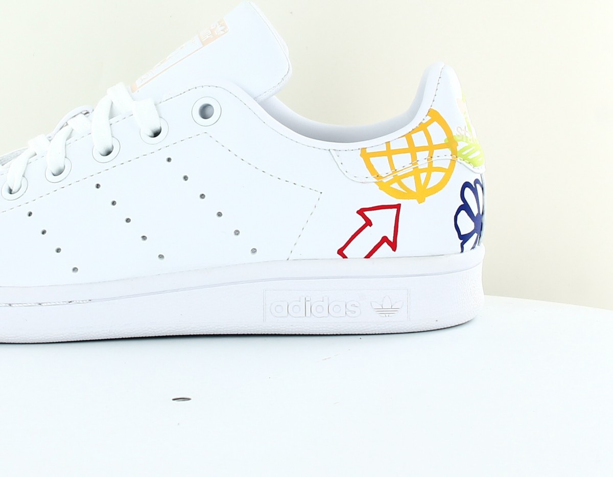 Adidas Stan smith vegan femme Blanc multicolor FX5679