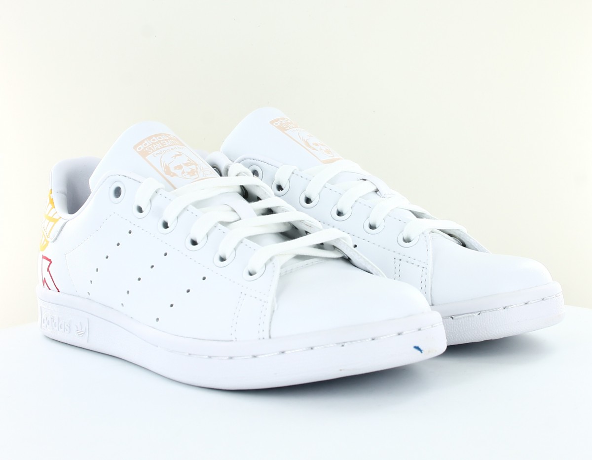 Adidas Stan smith vegan femme blanc multicolor