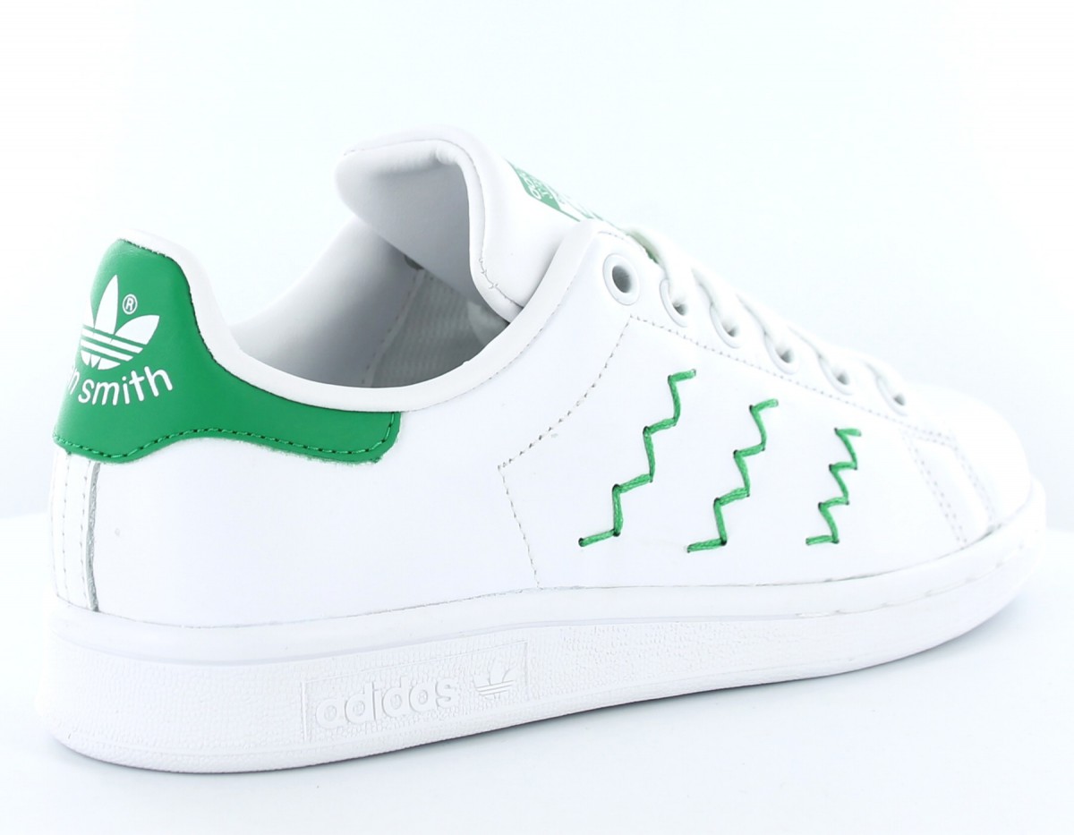 Adidas stan smith zig zag BLANC/VERT