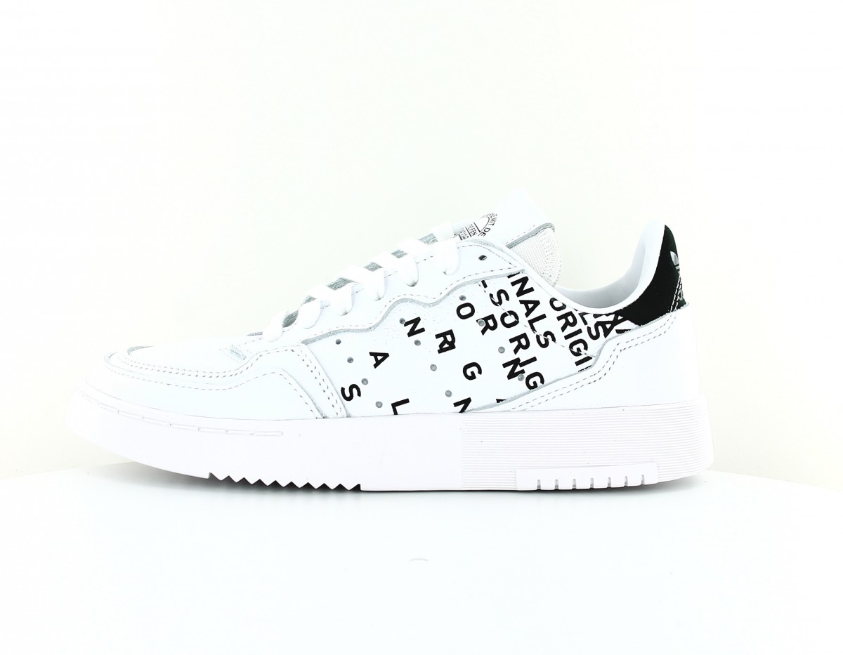 Adidas Supercourt originals logo blanc noir