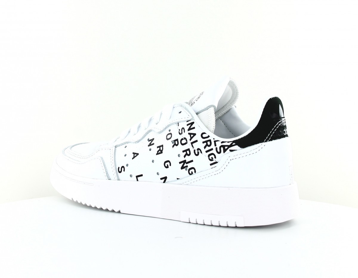 Adidas Supercourt originals logo blanc noir