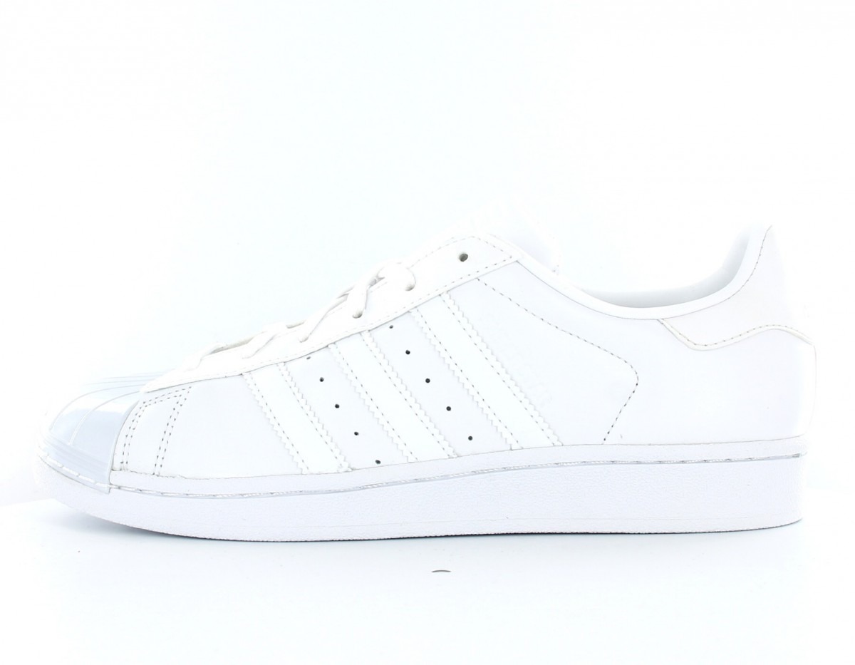 Adidas superstar 80 glossy toe blanc-blanc-nacré