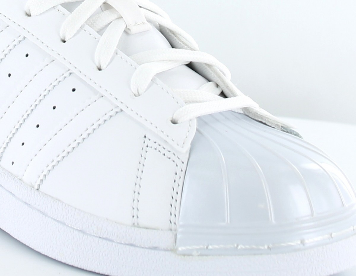 Adidas superstar 80 glossy toe blanc-blanc-nacré