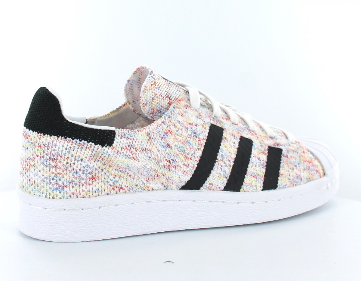 Adidas superstar 80s primeknit Blanc/Multicolor