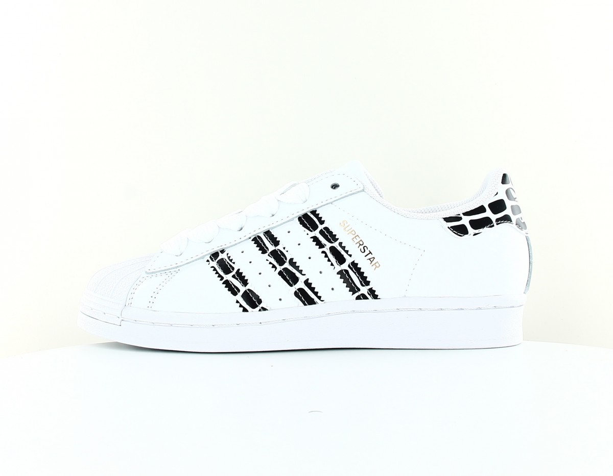Adidas Superstar animal print blanc noir leopard or