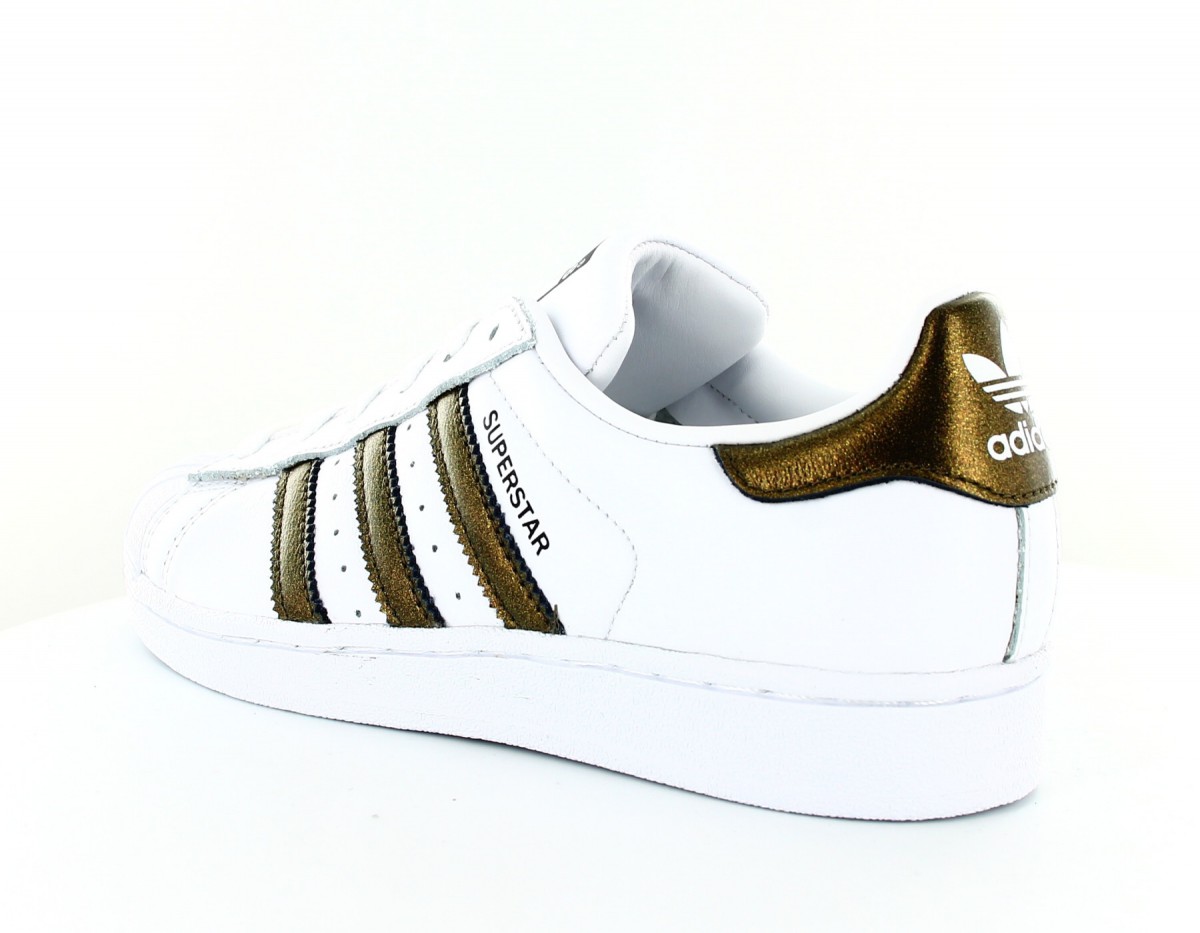 Adidas superstar femme Blanc or