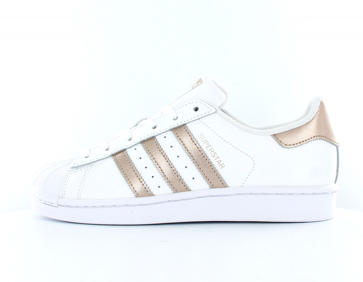 Adidas superstar femme Blanc/Rose/gold