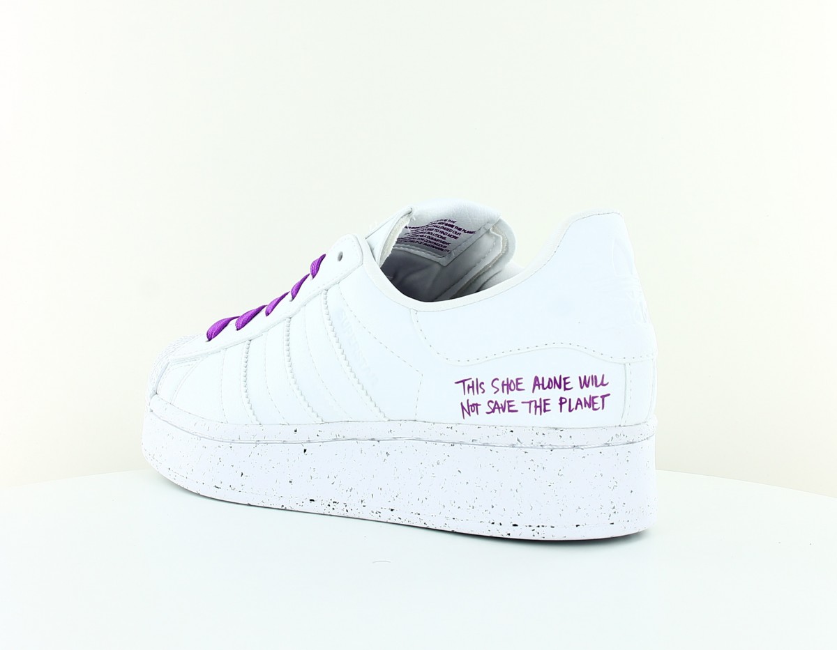Adidas Superstar bold clean classic blanc violet