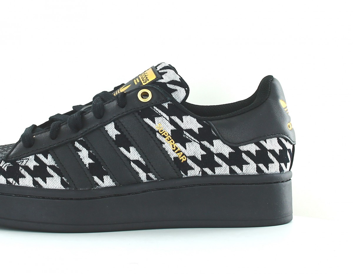 Adidas Superstar bold out loud noir blanc or