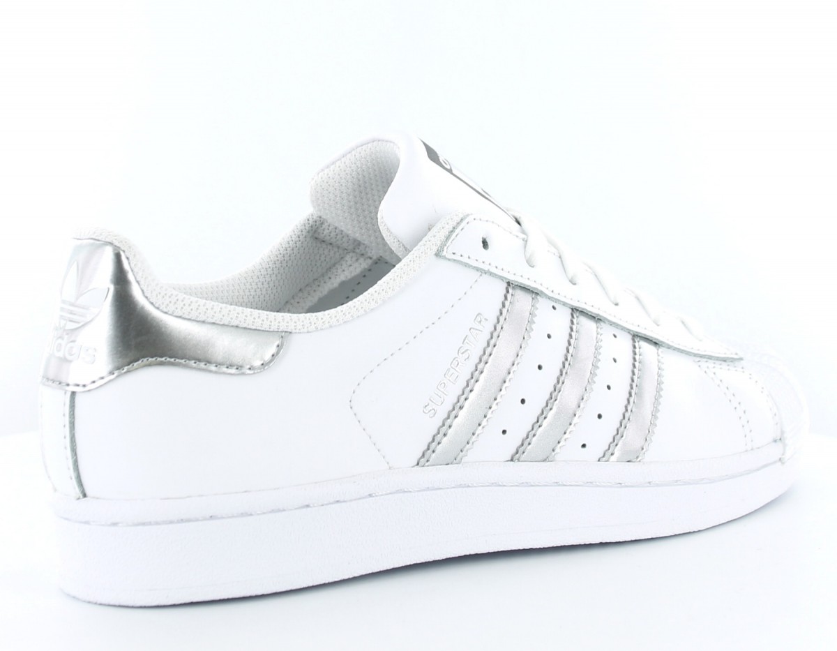 Adidas superstar femme blanc/argent