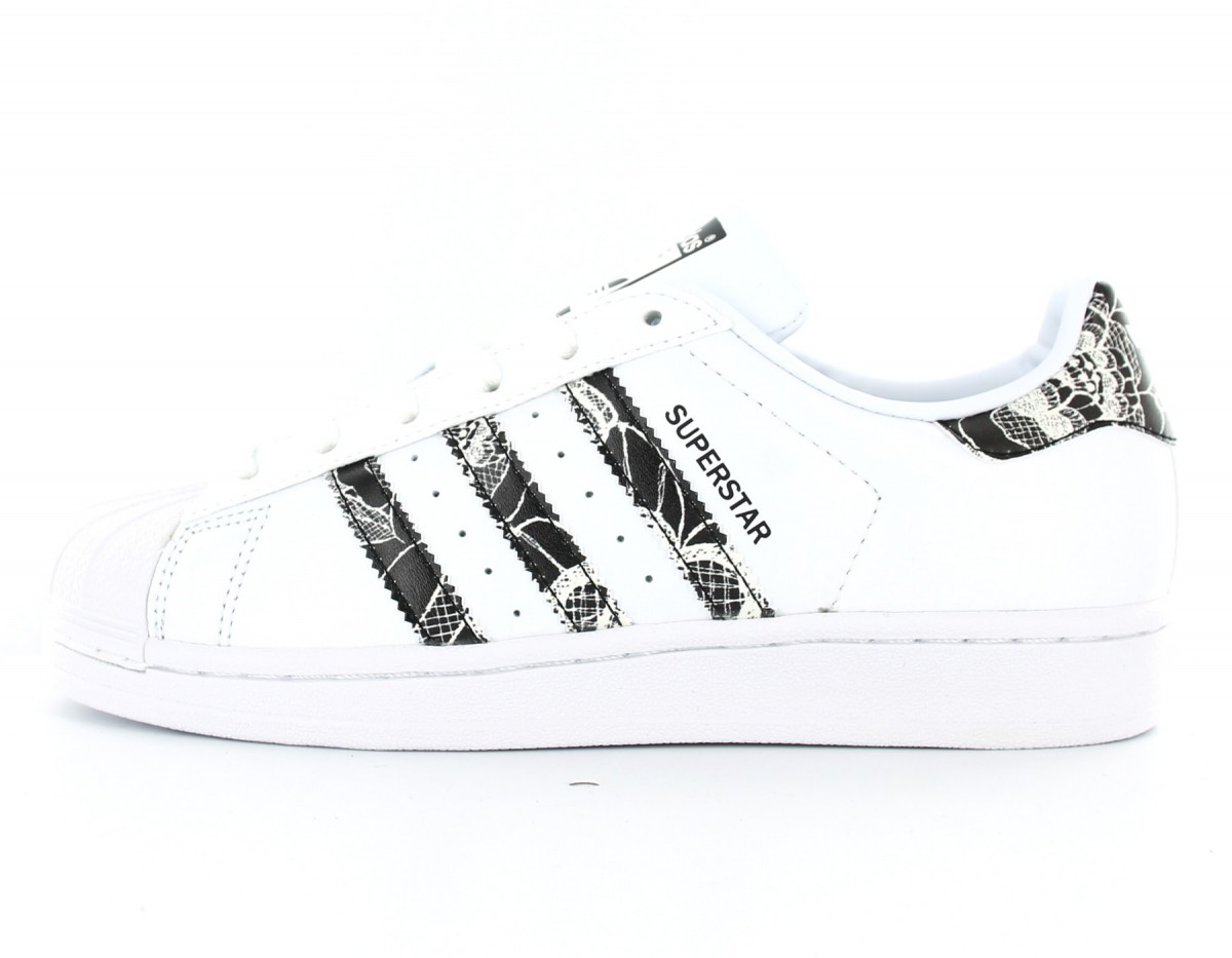 Adidas Superstar W Femme White/Black-Floral