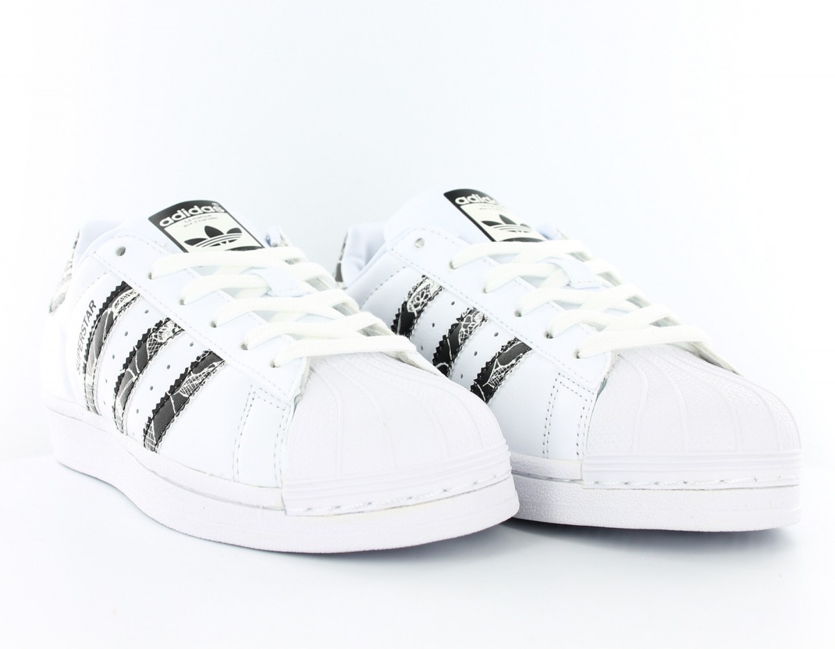 Adidas Superstar W Femme White/Black-Floral