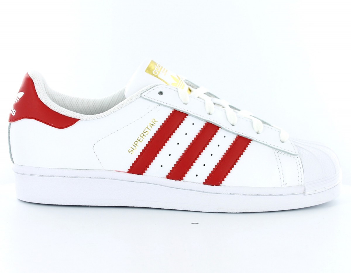 Adidas Superstar BLANC/ROUGE/OR