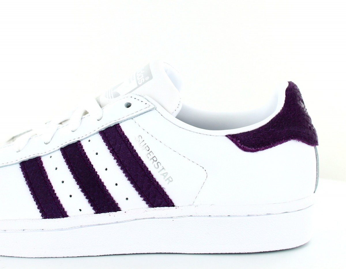 Adidas Superstar femme Blanc-violet-croco