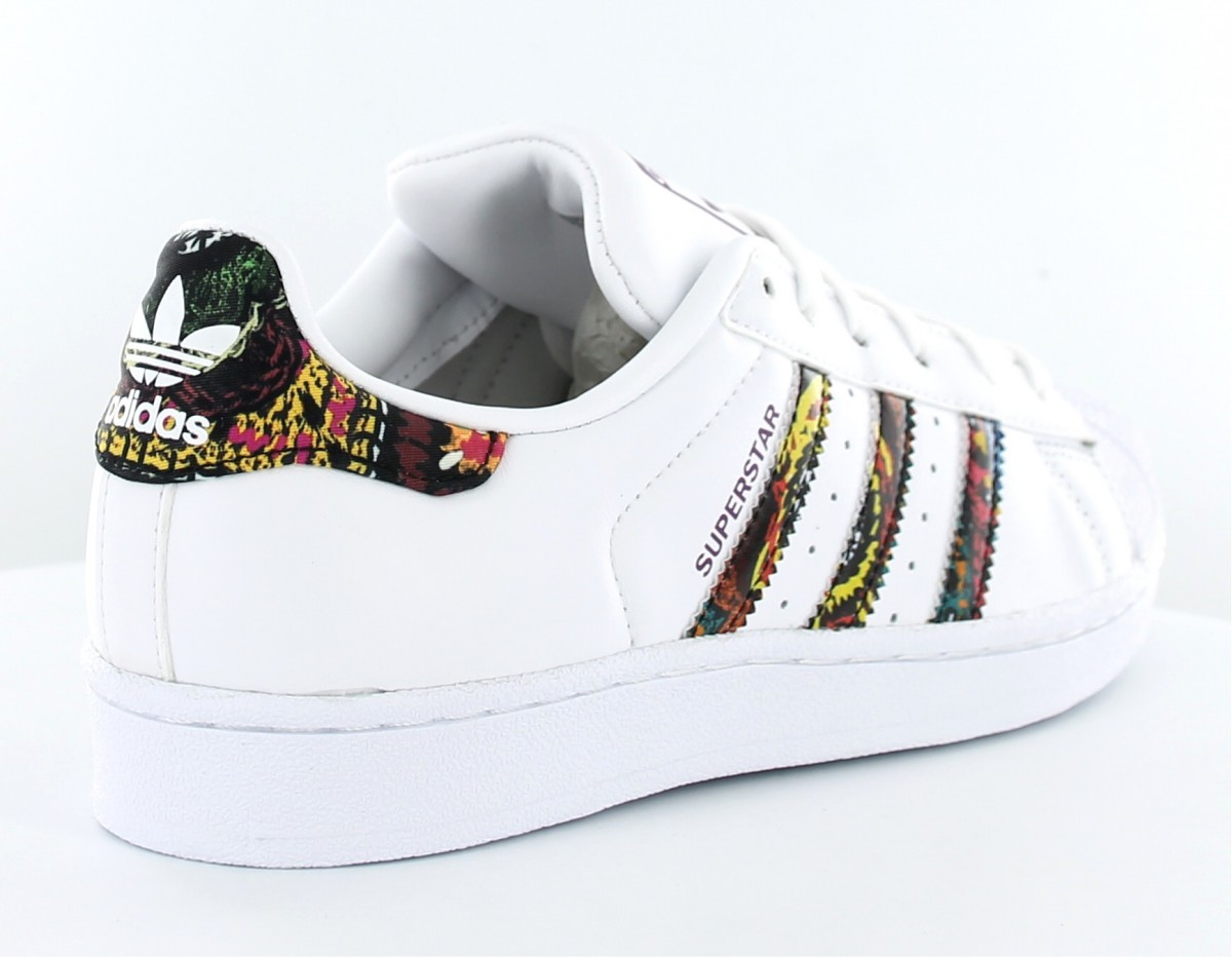 Adidas superstar x the farm company blanc/print/multicolor