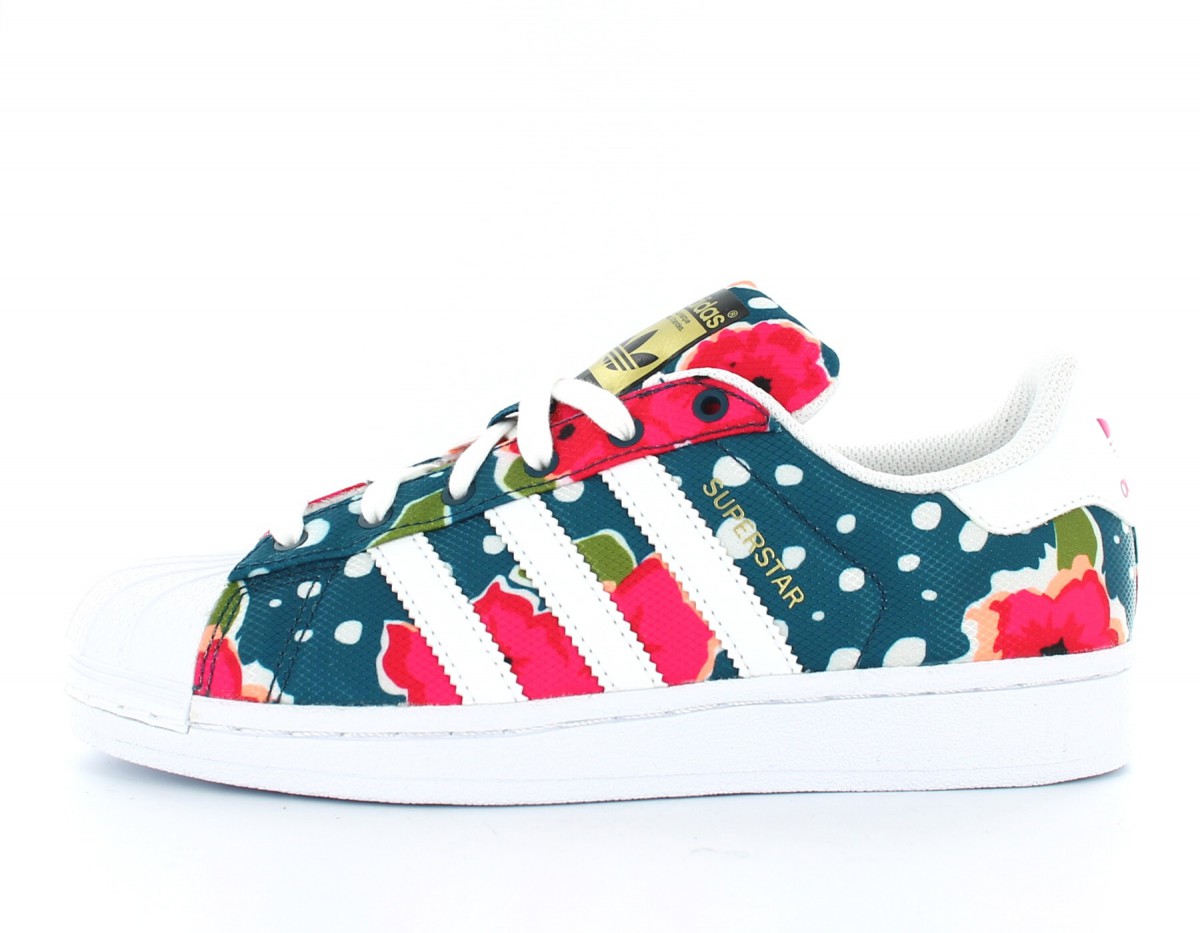 Adidas Superstar  J Pink/Tech Green