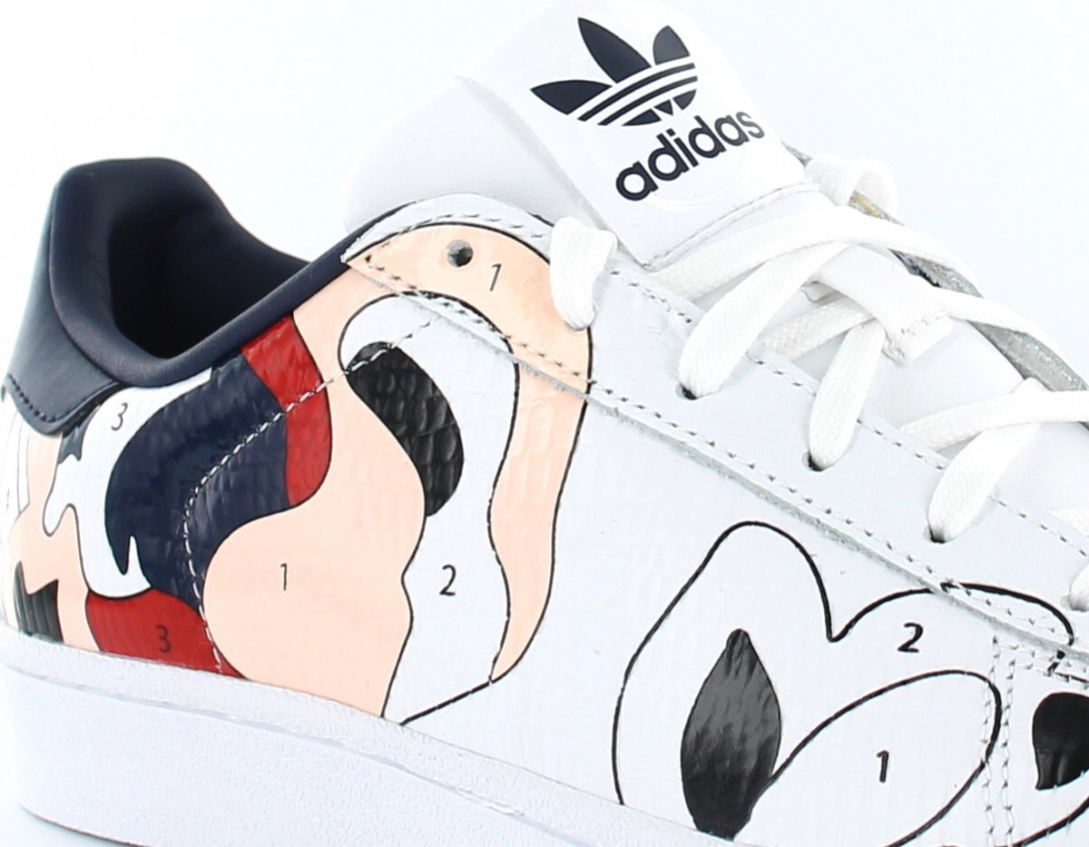 Adidas Superstar x Rita Ora Blanc/Bleu/Rouge