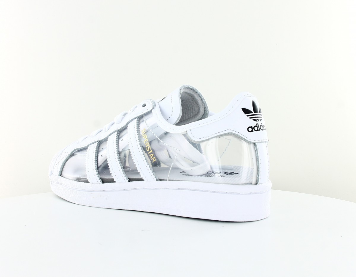 Adidas Superstar transparente blanc noir transparente
