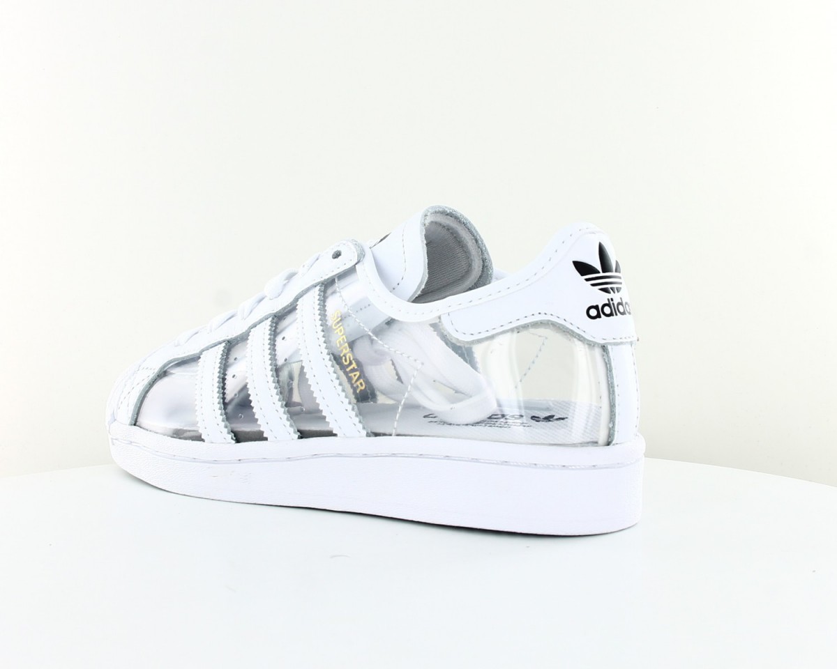 Adidas Superstar transparente blanc or transparent
