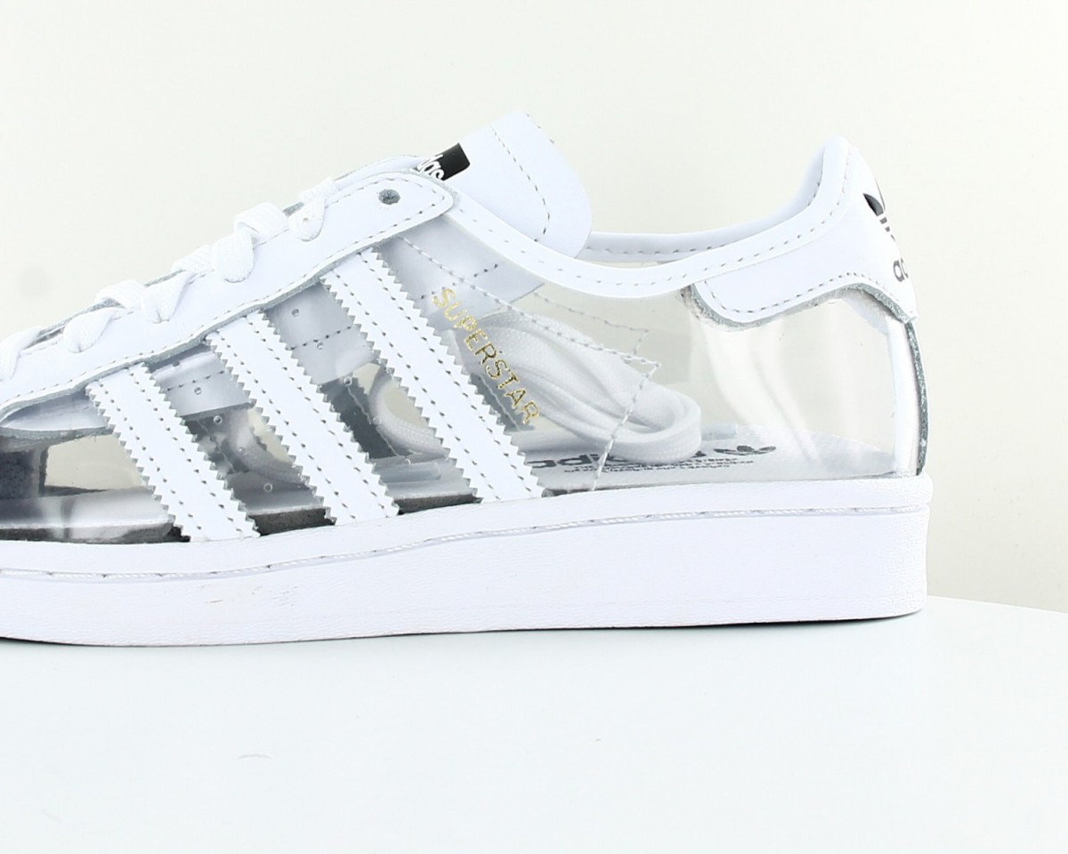 Adidas Superstar transparente blanc or transparent