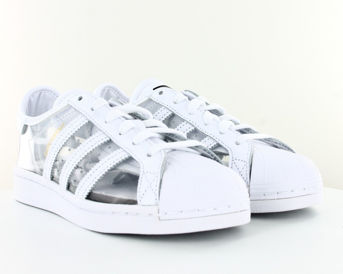 Adidas Superstar transparente blanc or transparent