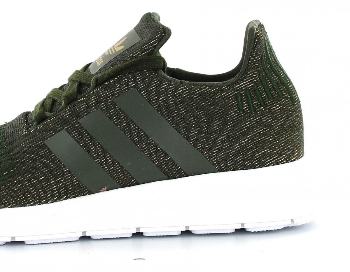 Adidas Swift run femme vert kaki olive metallic