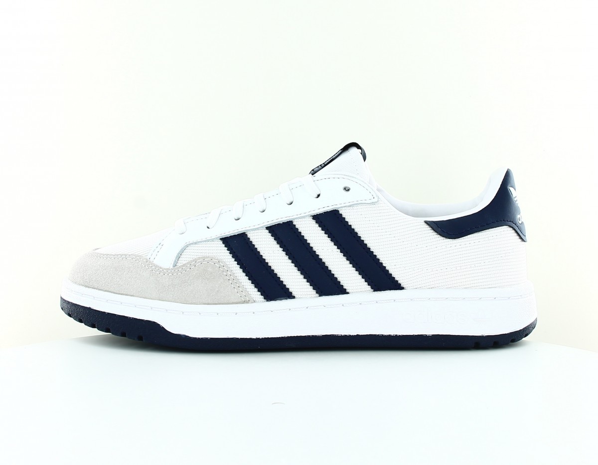 Adidas Team court blanc bleu marine beige