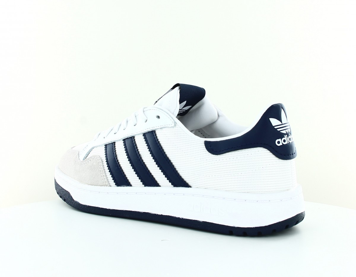 Adidas Team court blanc bleu marine beige