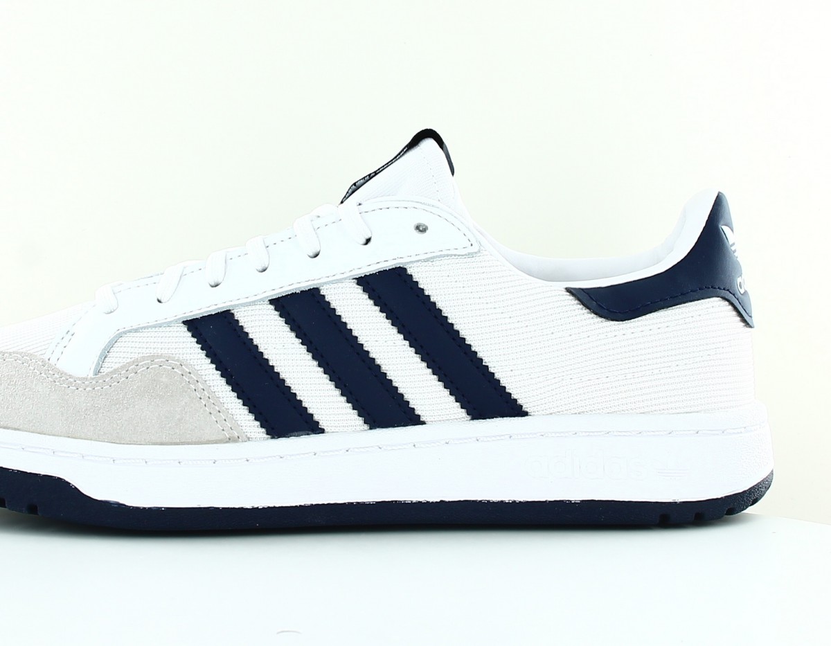 Adidas Team court blanc bleu marine beige