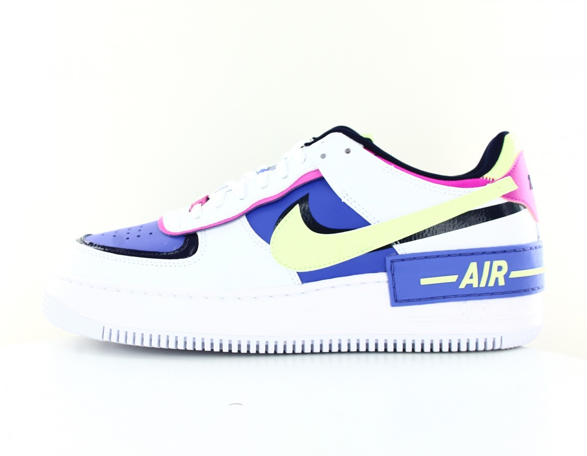 Nike Air force 1 shadow blanc vert violet rose