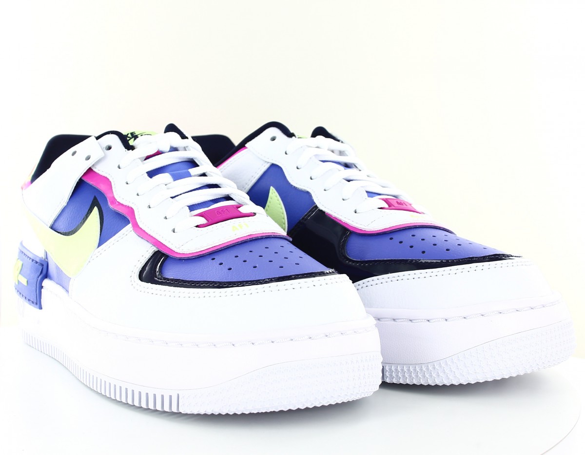 Nike Air force 1 shadow blanc vert violet rose