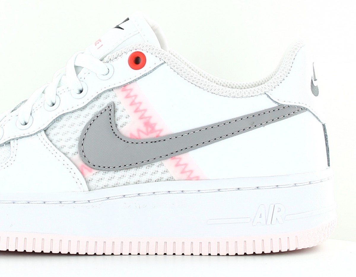 Nike air force 1 lv8 gs blanc gris orange