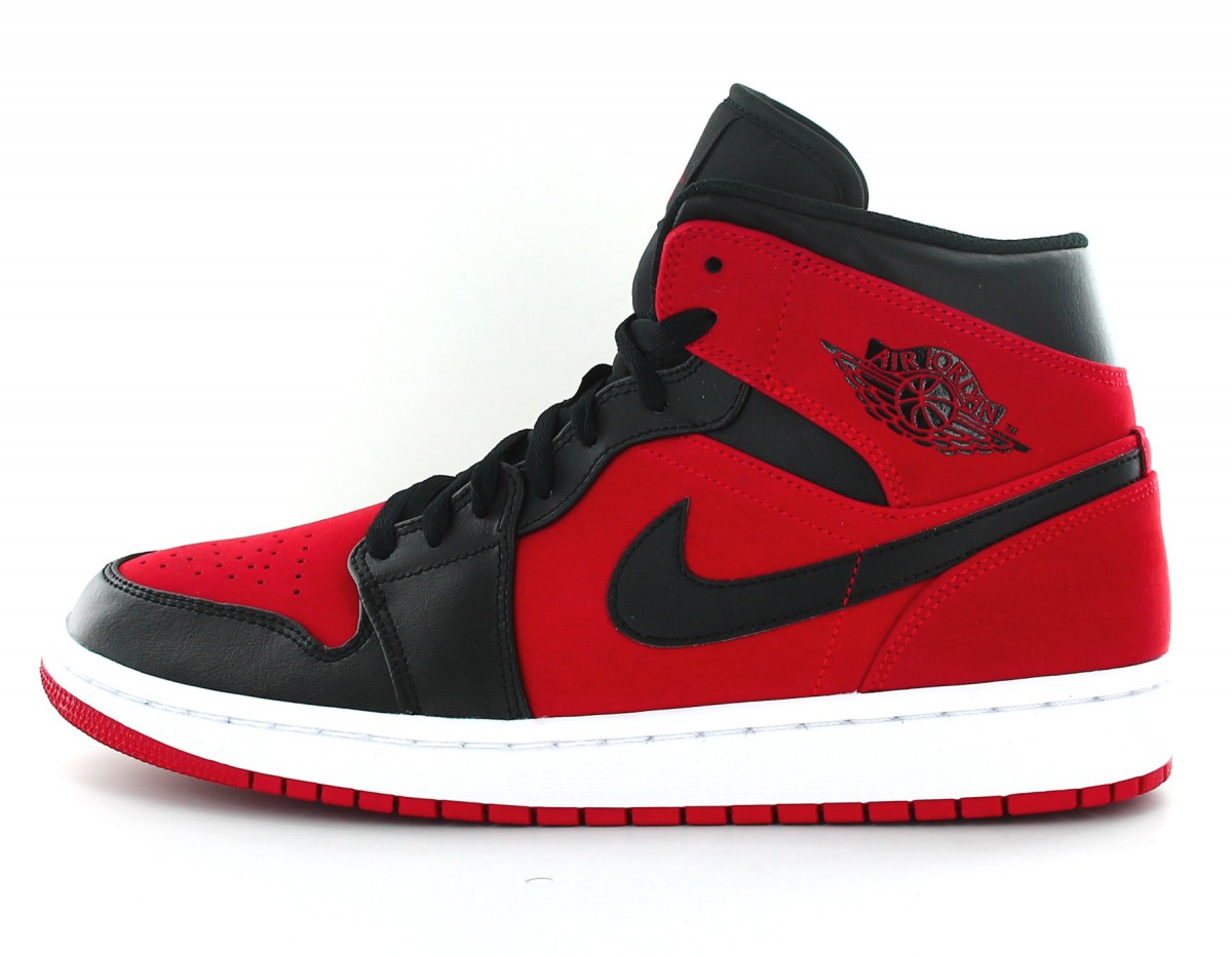 Jordan Air 1 Mid Rouge noir rouge 554724-610