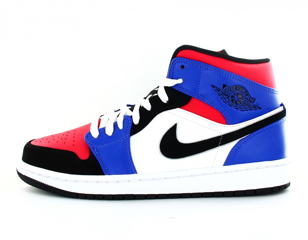 Jordan Air Jordan 1 Mid rouge bleu noir blanc