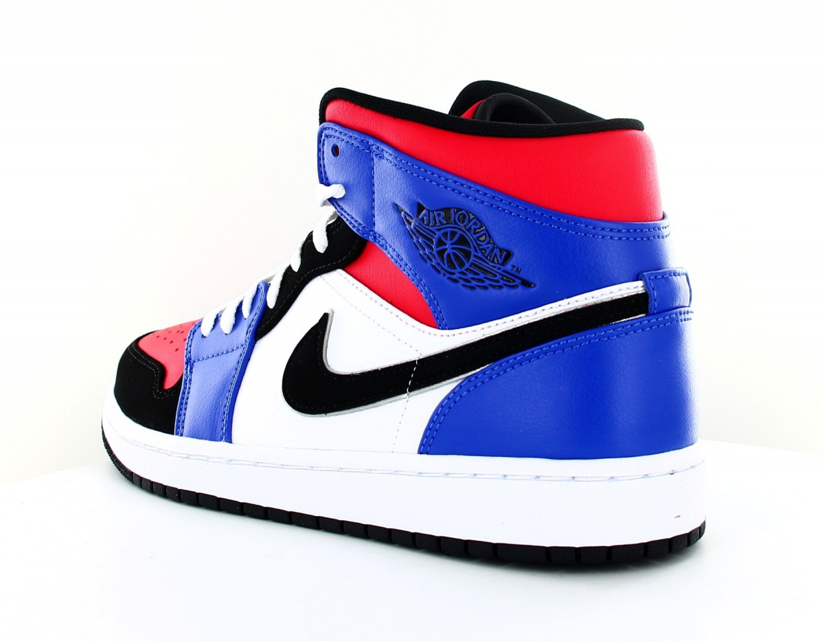 Jordan Air Jordan 1 Mid rouge bleu noir blanc