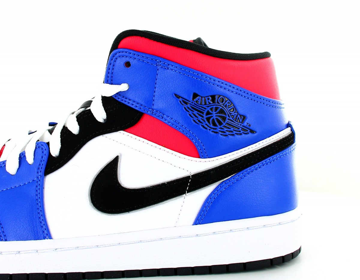 Jordan Air Jordan 1 Mid rouge bleu noir blanc