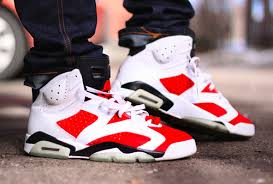 Jordan Air Jordan 6 Carmine Retro 2014 BLANC/ROUGE/NOIR
