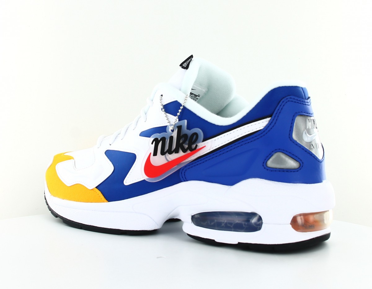 Nike Air max 2 light premium blanc bleu jaune