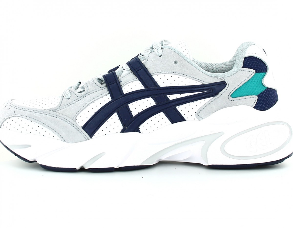 Asics Gel bondi blanc bleu marine gris