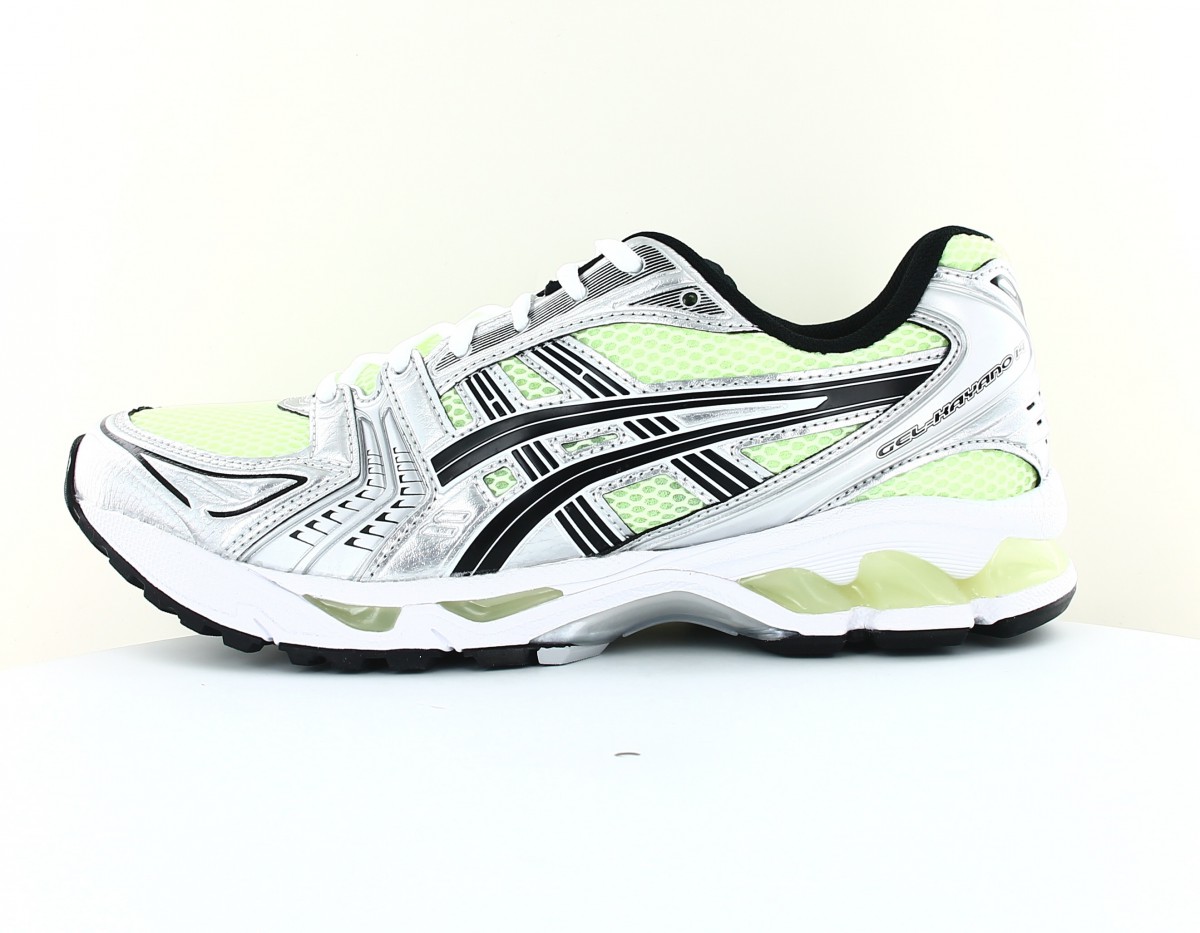 Asics Gel kayano 14 argent noir vert fluo