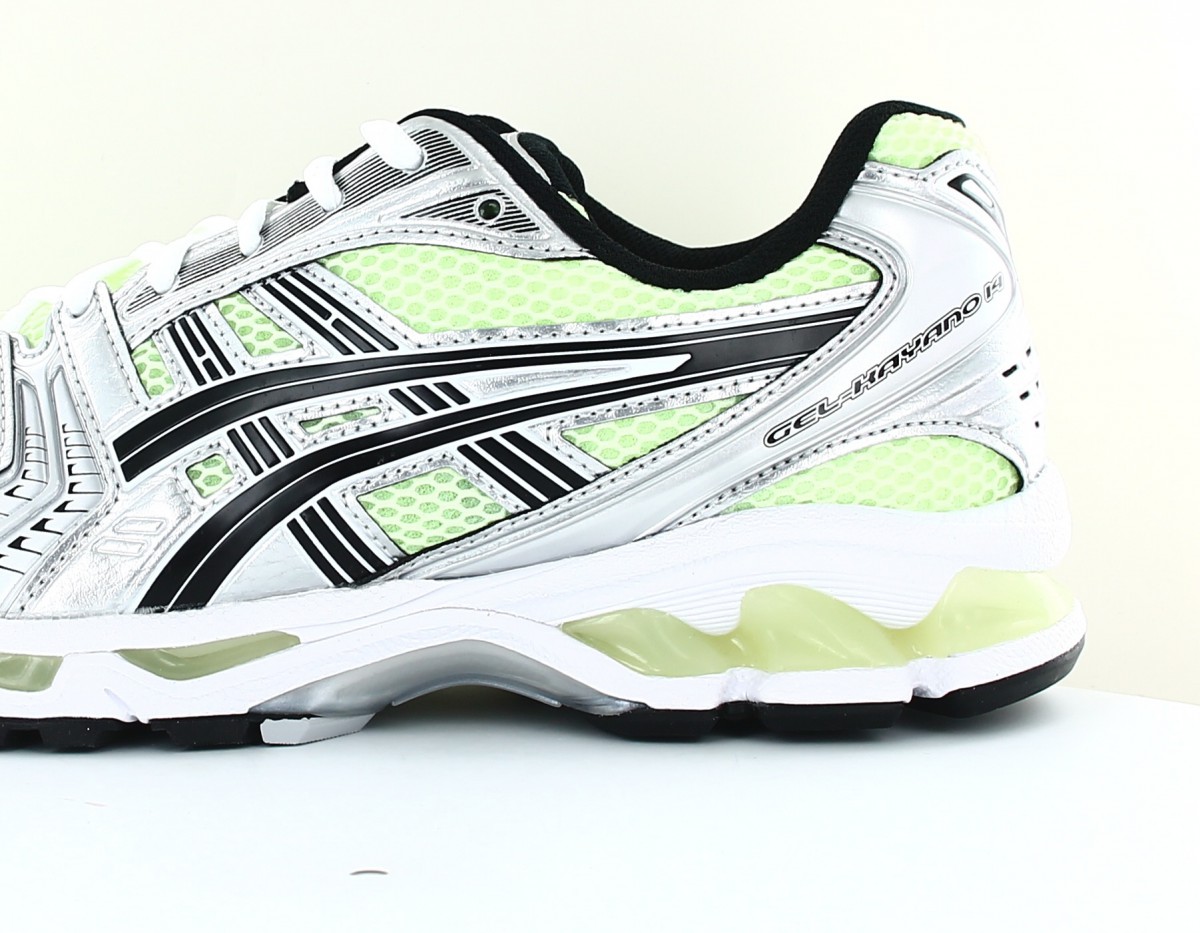 Asics Gel kayano 14 argent noir vert fluo