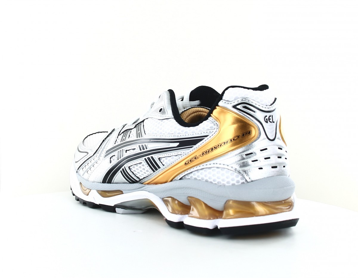 Asics Gel kayano 14 blanc argent or