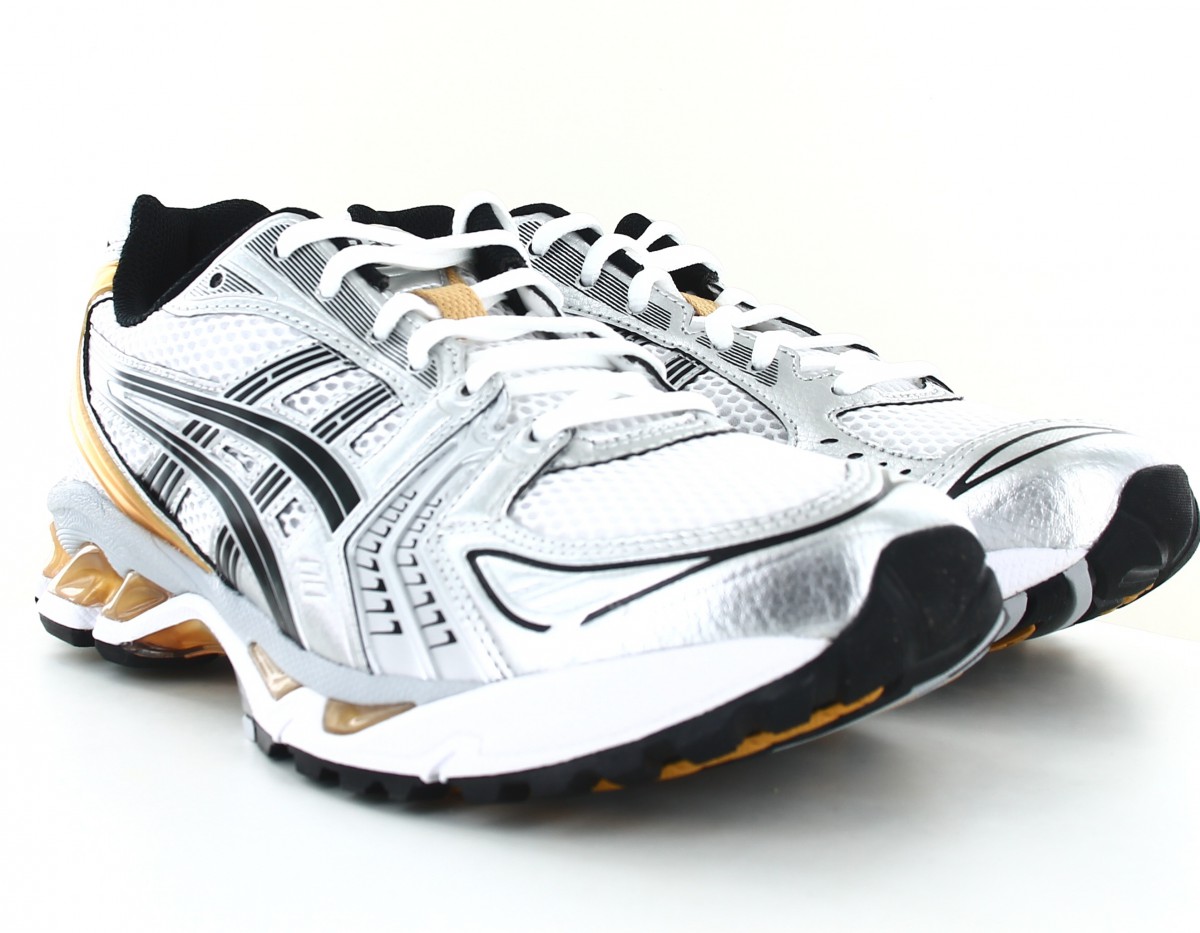 Asics Gel kayano 14 blanc argent or