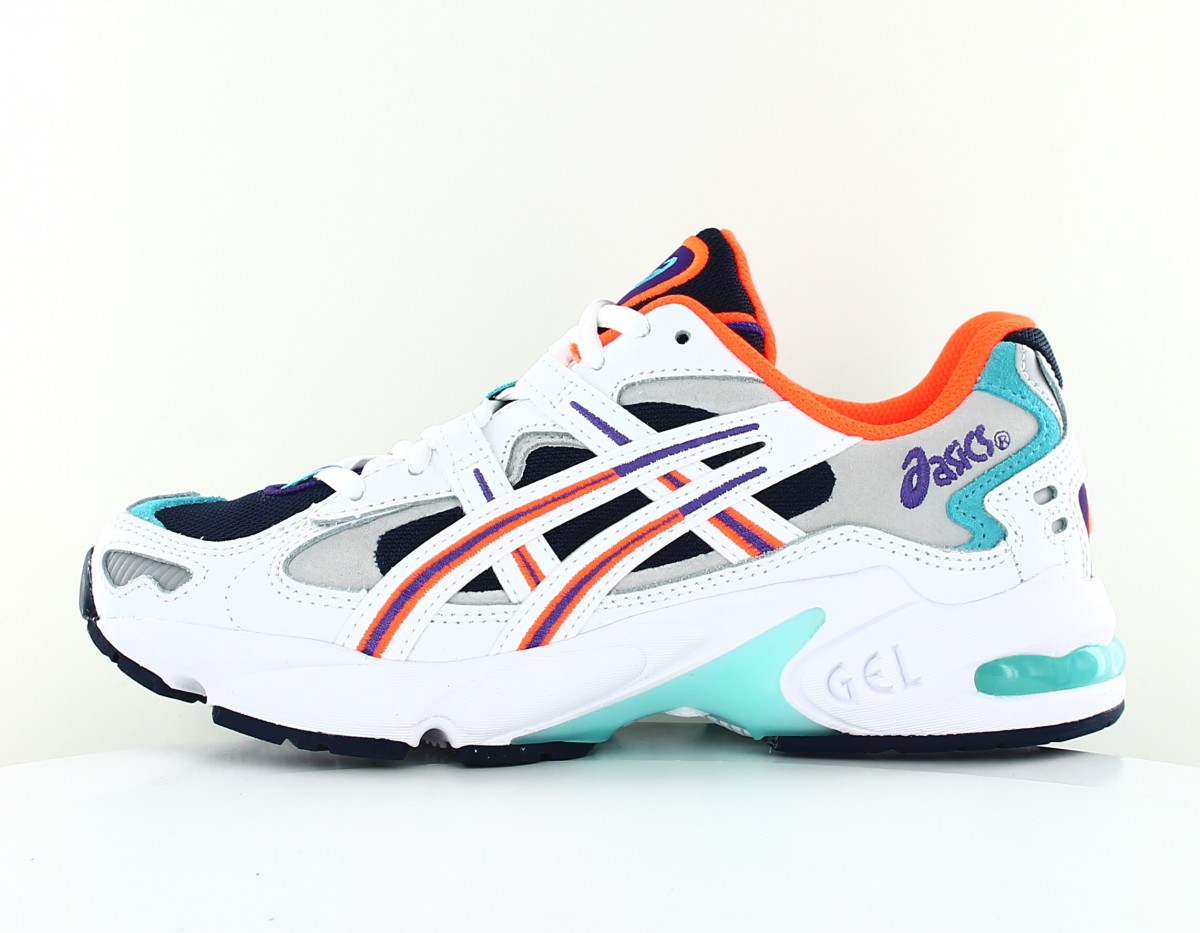 Asics Gel kayano 5 og blanc bleu marine turquoise orange