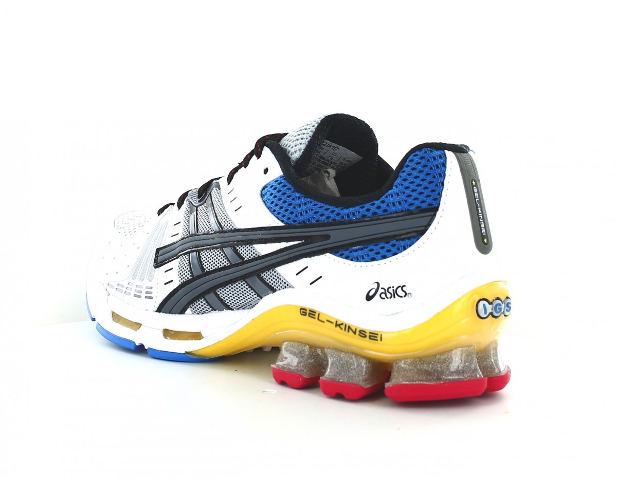 Asics Gel kinsei og blanc gris bleu jaune rouge