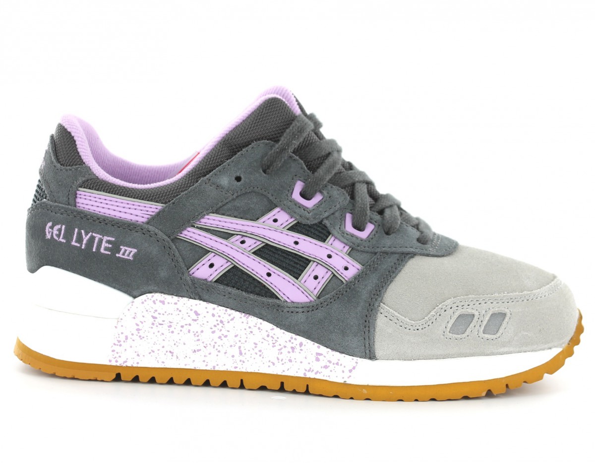 Asics Gel Lyte 3 Femme suede GRIS ANTHRACITE/VIOLET