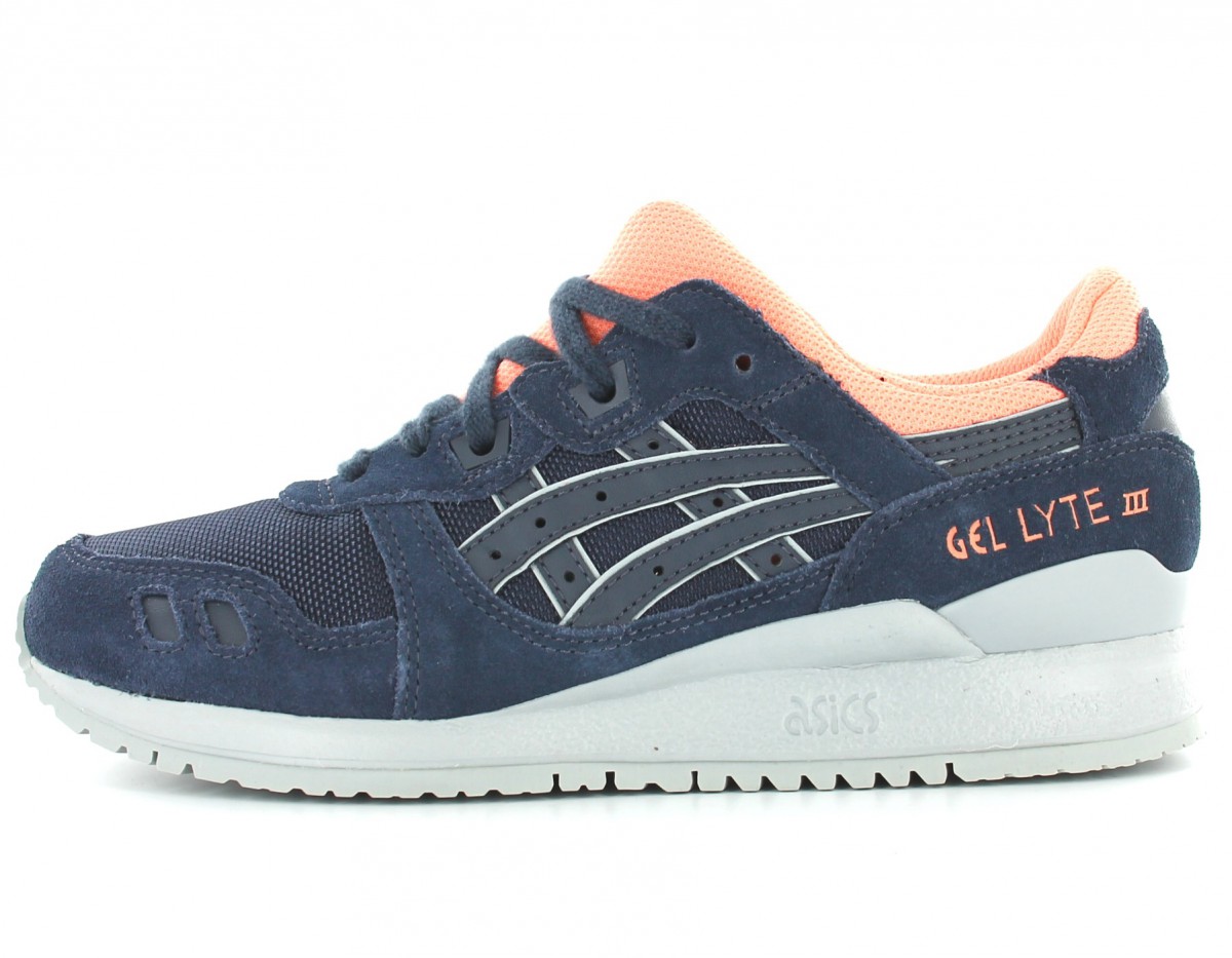 Asics gel lyte 3 indian ink bleu-corail